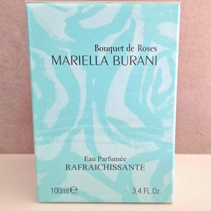 Mariella Burani Bouquet de Roses  Rafraichissante Eau Parfumée  vintage  spray 100 ml .Nuevo en su caja sellado .Año 2001