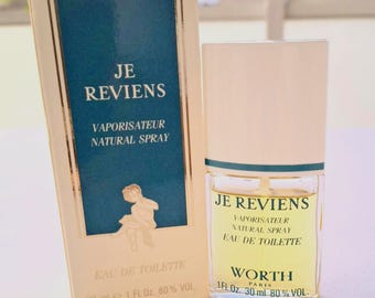 Vintage Je Reviens by Worth eau de toilette, originele doos jaren 70