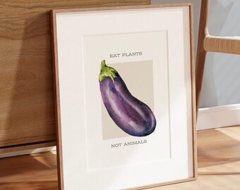 Eat Plants Not Animals Fig Fruit Wall Art