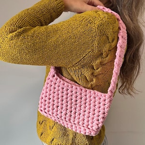 Kleine gehäkelte Umhängetasche, Handytasche gehäkelt, Mini Häkeltasche, Kleine Häkeltasche | Langer Schulterriemen