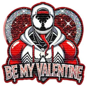 Venom Be My Valentine, Digitaler Download, ohne Hintergrund, Transparente PNG, sofortiger Download, Druckvorlage
