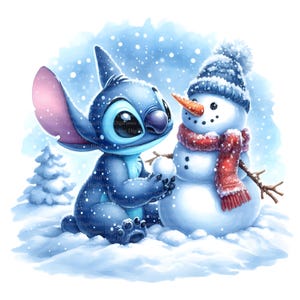 3 Stitch Schneemann Winter Clipart, Digitaler Download, JPGs Dateien, sofortiger Download, Druckvorlage