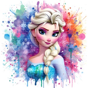 Anna Aquarell Splash Regenbogen Clipart, Digitaler Download, JPGs Dateien, sofortiger Download, Druckvorlage
