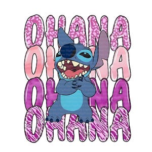 Ohana Stitch, Digitaler Download, ohne Hintergrund, Transparente PNG, sofortiger Download, Druckvorlage