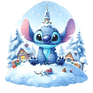 Winterwonderland Stitch Clipart, Digitaler Download, JPGs Dateien, sofortiger Download, Druckvorlage