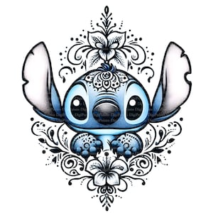 Stitch Artdesign, Digitaler Download, ohne Hintergrund, Transparente PNG, sofortiger Download, Druckvorlage