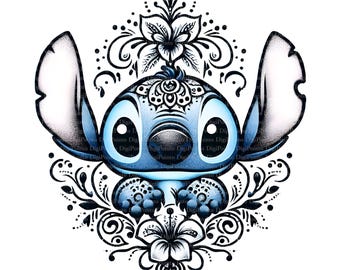 Stitch Art Design, Digital Download, No Background, Transparent PNG, Instant Download, Print Template