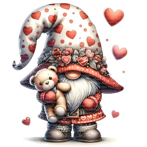 Liebeszwerg, Digitaler Download, ohne Hintergrund, Transparente PNG, sofortiger Download, Druckvorlage