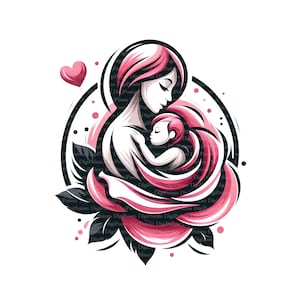 7 Mutterliebe Rose Clipart, Digitaler Download, JPGs Dateien, sofortiger Download, Druckvorlage