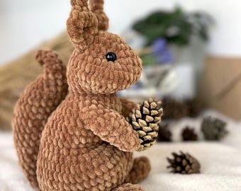 Crochet Squirrel Pattern PDF: Amigurumi Toy, Easy Beginner Guide