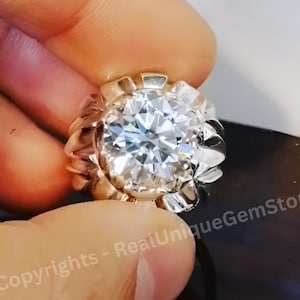 Orignal Moissanite Ring Original Ring in Sterling Silver 925 Top Quality Moissanite Ring For Men