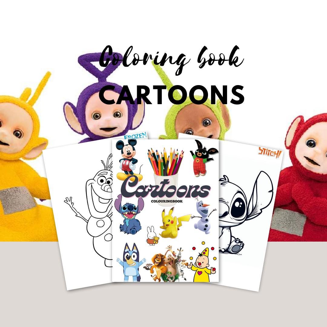 Cartoons Colouringbook PDF Digital File 19 Pages - Etsy