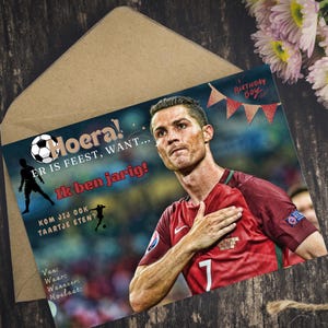 3-SET Cristiano Ronaldo Birthday Invitation DIGITAL