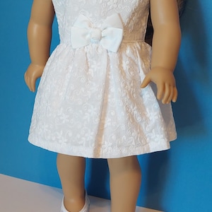 Special Occasion White Dress for 18 inch Dolls