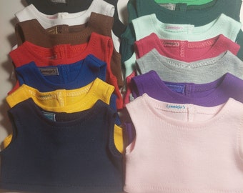 Sleeveless Crop Top / Choice of Colors for 18 inch Dolls