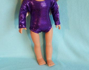 Purple  Gymnastic Performance Leotard for 18 inch Dolls