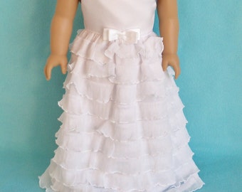 Special Occasion  Dress with Optional Shoes and Tiara for 18 inch Dolls