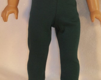 Hunter Green Leggings for 18 inch Dolls