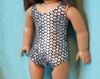 18 inch Doll Silver Scales Swimsuit