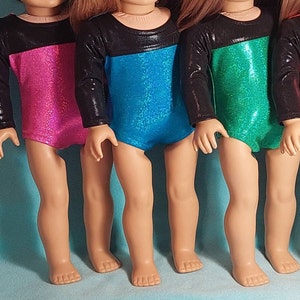 Gymnastic Performance Leotard in Color Choices for 18 inch Doll