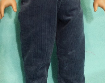 Dark Teal Corduroy Pants for 18 inch Dolls