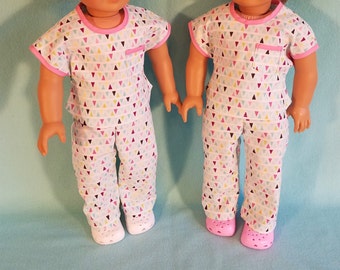 Medical Scrubs with Optional Shoes for 18 inch Dolls