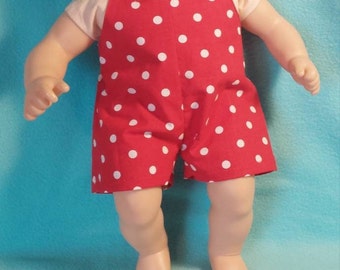 Red Summer Romper for 15 inch Dolls