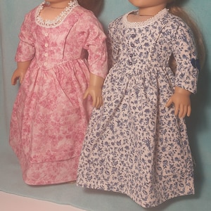 1776- Historical Betsy Ross Era Dress with Optional Shoes for 18 inch Dolls