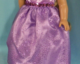 Lavender Special Occasion Dress with Optional Heels for 18 inch Dolls