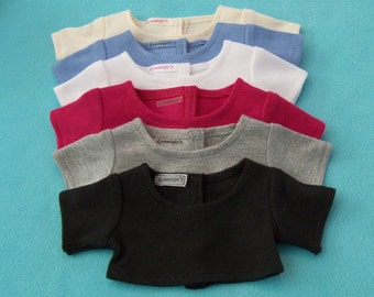 Short Sleeved Crop Top Tee Shirt  Available in Multi-Colors for 18 inch Dolls