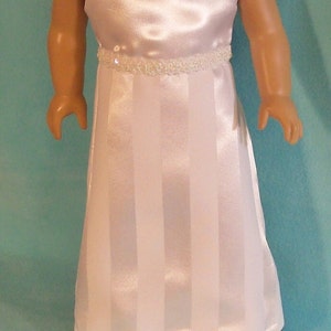 Special Occasion White Dress with Optional shoes for 18 inch Dolls