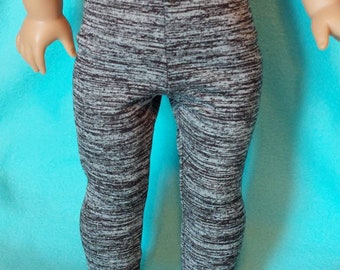 Heather Black  Stretch  Leggings for 18 inch Dolls