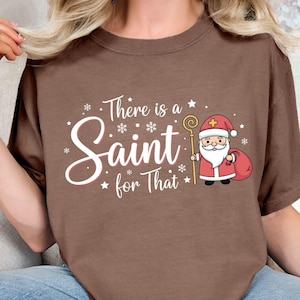 St. Michael Comfort Colors Christmas T-Shirt: Catholic Saints