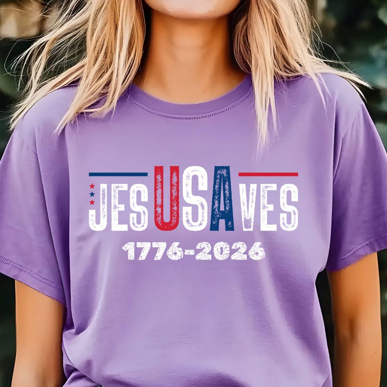 Jesus Saves USA 250th Anniversary  Shirt Veteran Day Gift, Independence Day Tshirt