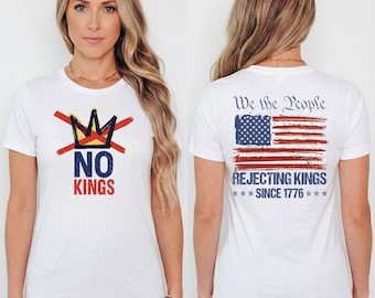 No Kings in America Protest T-Shirt, Patriotic Protest Shirt, Anti Trump We The People Shirt