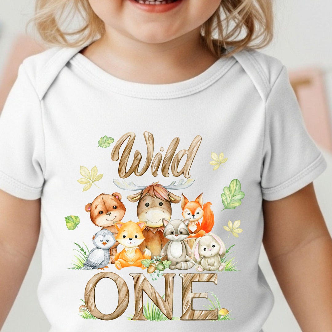 Wild One Safari Birthday Shirt, Jungle Animals 1st Birthday Outfit - Etsy