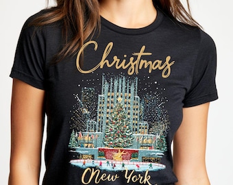New York Christmas Shirt, NYC Family Pajamas, Nyc Rockettes Clothing, New York City Rockettes, Christmas 2027 Rockefeller Shirt