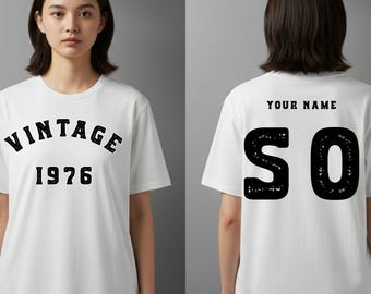 Custom Name 1976 Birthday T shirt, Vintage 1976 Birthday Shirt Gift, Custom 50th Birthday Gift For Women, 1976 Bicentennial Womens Shirt