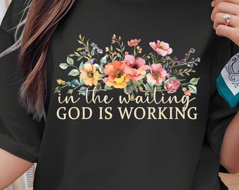 Floral Bible Verse Christian Shirt: Vintage Style Faith Tee,grandmother, garden, book lovers gift