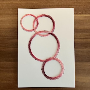 Carte brodée main - Design unique fait en Suisse - Idéale pour anniversaire, naissance, rétablissement, condoléances - livrée avec enveloppe