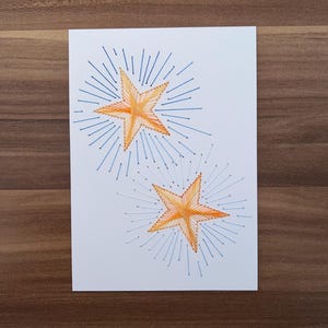 Carta con ricamo a stella