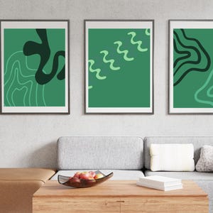 Green Abstract Digital Print Wall Art