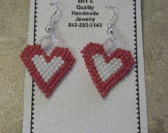 Beaded Heart Earrings