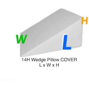 13H/14H Wedge Pillow COVER, No zipper