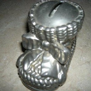 Vintage Leonard of Italy, Silver Bootie Bank image 1