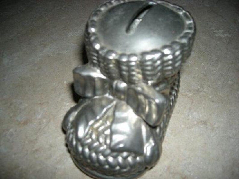 Vintage Leonard of Italy, Silver Bootie Bank image 1