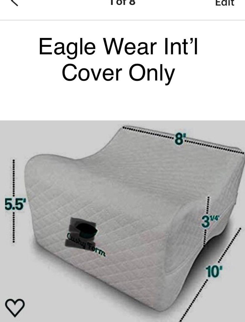 COVER, Knee Pillow, NO ZIPPER image 1