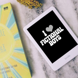 I Love Fictional Boys Kindle Lock Screen (ePUB Digital Download