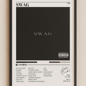 SWAG By Justin Bieber Digital Album Poster