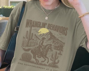 Western Behavior Therapy Shirt, Comfort Colors® ABA Therapist T-Shirt, RBT Appreciation Gift, Funny BCBA TShirt, Behavioral Analyst Tee